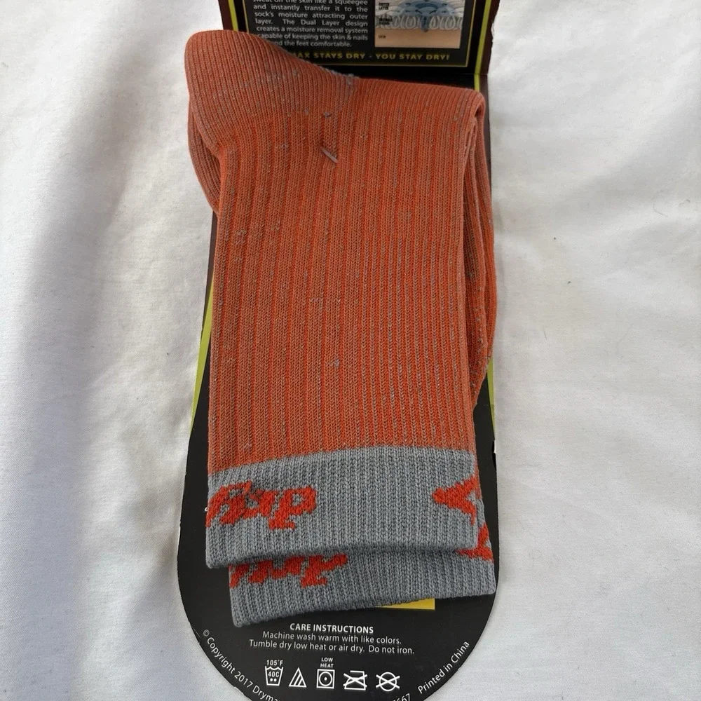 Drymax Hiking HD Crew Socks‎ Orange/Anth Small Woman 5-7 Men 3.5-5.5